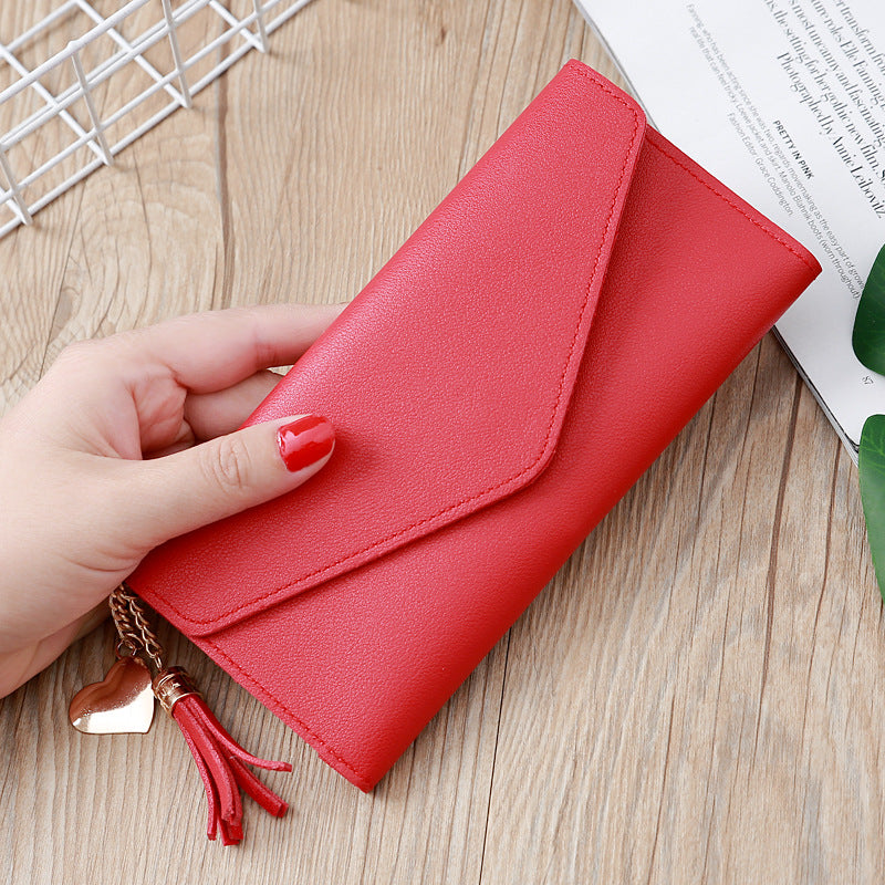 Wholesale PU Long Tassel Women's Wallet Card Bag